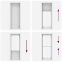 Pliss rolgordijn 70x200 cm stofbreedte 69,4 cm polyester wit - thumbnail