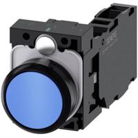 Siemens 3SU11000AB501FA0 3SU1100-0AB50-1FA0 Druktoets Kunststof frontring, Rond Knop Zwart, Blauw 1 stuk(s) - thumbnail