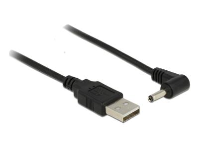 Delock USB-stroomkabel USB-A stekker, DC-stekker 3,5 mm 1.50 m Zwart 83577 Delock USB-stroomkabel USB-A stekker, DC-stekker 3,5 mm 1.50 m Zwart 83577