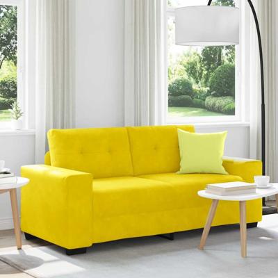 Loveseat Sofa Geel 140 cm Fluweel