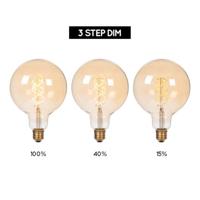 Lucide G125 - Filament lamp - Ø 12,5 cm - LED 3 StepDim (Memory) - E27 - 1x4,9W 2200K - Amber - thumbnail
