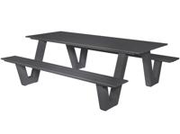 Picknicktafel Breeze aluminium antraciet - thumbnail