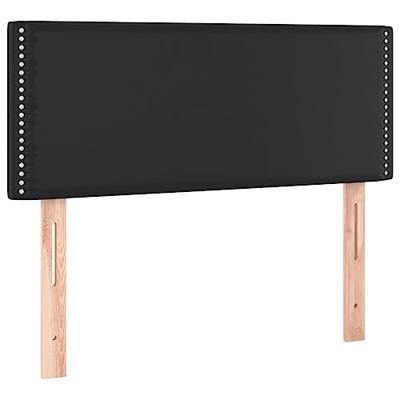 Hoofdbord LED 100x5x78/88 cm kunstleer zwart