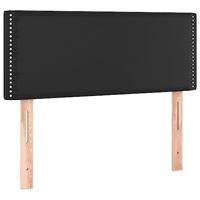 Hoofdbord LED 100x5x78/88 cm kunstleer zwart - thumbnail