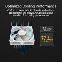 Asus TUF GAMING TR120 FAN ARGB WH PC-ventilator Wit (b x h x d) 120 x 120 x 28 mm Incl. LED-verlichting - thumbnail