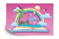 Fotobehang - Succesvolle zomervakantie, Kinderkamer, te koop in 11 maten, incl behanglijm - thumbnail