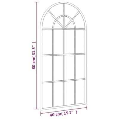 VidaXL Wandspiegel boog 40x80 cm ijzer zwart