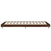 Bedframe zonder matras bewerkt hout bruin eikenkleur 90x200 cm - thumbnail