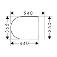 Hansgrohe EluPura Original S Wandcloset - 54x36cm - spoelrandloos - AquaChannel Flush - softclose en quickrelease - keramiek - glans wit 60288450 - thumbnail