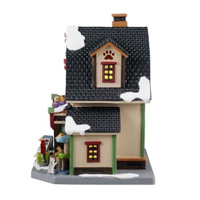 Lemax luna & ollie&apos;s custom pet furniture verlicht kersthuisje Caddington Village 2025