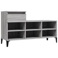 Schoenenkast 102x36x60 cm bewerkt hout sonoma grijs - thumbnail