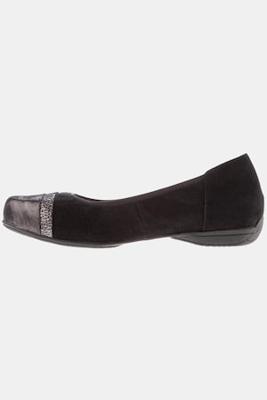 Ulla Popken Ballerina's, suède, wijdte H - Grote Maten Ulla Popken Ballerina's, suède, wijdte H - Grote Maten