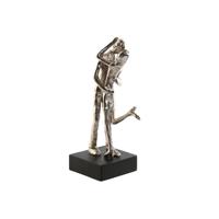 Decoratieve figuren Home ESPRIT Zwart Zilverkleurig Koppel 14 x 10 x 29 cm - thumbnail
