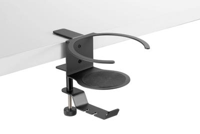 SpeaKa Professional SP-HCH-120 Koptelefoonhouder Geïntegreerde kabelvoering Zwart