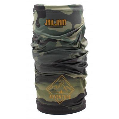 Jail Jam nekwarmer tube polyester/elastaan legergroen maat one-size