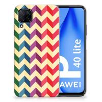 Huawei P40 Lite | TPU bumper | Zigzag Multi Color - thumbnail