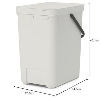 Brabantia Sort & Go Afvalemmer 25 L - Grijs