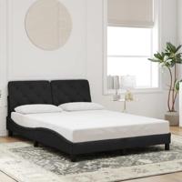 Bedframe zonder matras 140x190 cm fluweel zwart - thumbnail