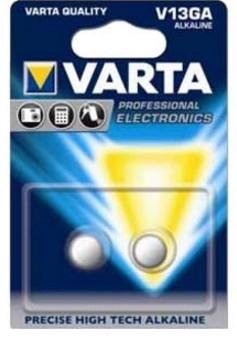 Varta Knoopcel LR44 1.5 V 2 stuk(s) 155 mAh Alkaline ALKALINE Spec. V13GA/LR44 Bli2