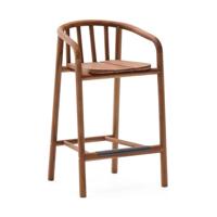 Kave Home Turqueta barkruk H65 teakhout - thumbnail