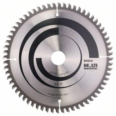 Bosch Accessories Multi Material 2608640514 Hardmetaal-cirkelzaagblad 235 x 30 x 2.4 mm Aantal tanden: 64 1 stuk(s) Bosch Accessories Multi Material 2608640514 Hardmetaal-cirkelzaagblad 235 x 30 x 2.4 mm Aantal tanden: 64 1 stuk(s)