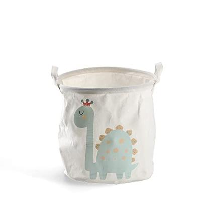 Canvas opbergmand Dino - Wit Canvas opbergmand Dino - Wit