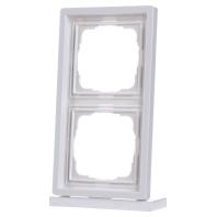 Gira F100 afdekraam 2-voudig zuiverwit glanzend