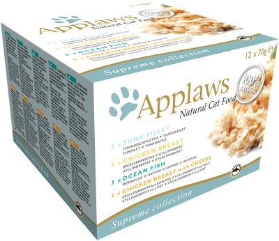APPLAWS Variety selection multipack in broth - nat kattenvoer - 12x70g