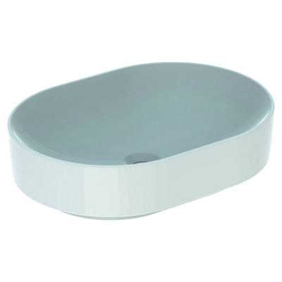 Geberit VariForm opzetwastafel ellipsvormig zonder kraangat zonder overloop 55x40x15.8cm wit 500.774.01.2