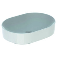 Geberit VariForm opzetwastafel ellipsvormig zonder kraangat zonder overloop 55x40x15.8cm wit 500.774.01.2 - thumbnail