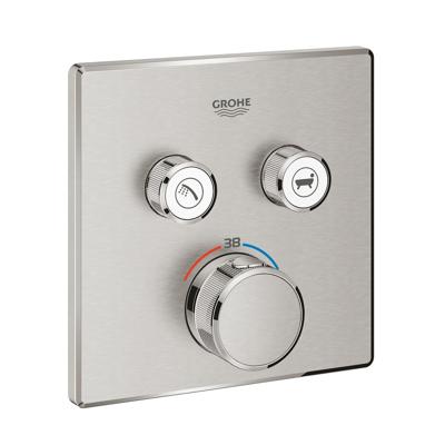 Grohe Grohtherm Smartcontrol Inbouwmengkraan Afbouwdeel 15,8x4,3x15,8 cm Supersteel