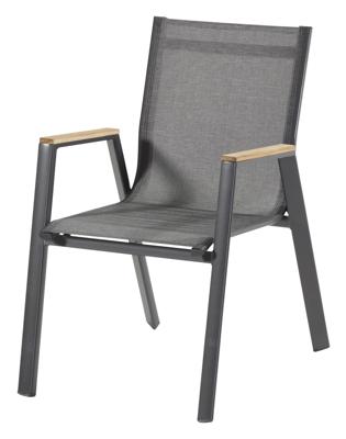 Hartman Tuinstoel 'Aruba' Teakhout, kleur Antraciet