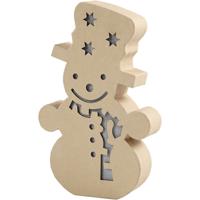 Creativ Company Figuur met licht, sneeuwpop, h: 27 cm, d: 4 cm, b: 17,5 cm, 1 stuk - thumbnail