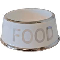 Hondeneetbak wit/zilver Food 18 cm Eet-en-drinkbakken-hond Gebr. de Boon - Gebr de boon - thumbnail