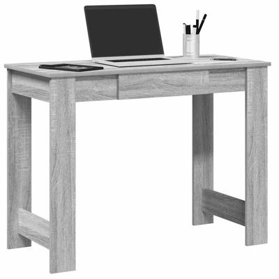 Bureau 100x45x75 cm bewerkt hout grijs sonoma eikenkleurig