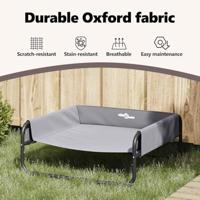 VidaXL Hondenbed lichtgrijs 70 x 70 x 28,5 cm staal - thumbnail