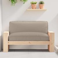 Palletkussen voor zitting Taupe 120 x 80 x 12 cm Oxford stof - thumbnail