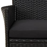 9-delige Tuinset poly rattan zwart - thumbnail