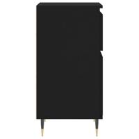Dressoirs 2 st 40x35x70 cm bewerkt hout zwart - thumbnail