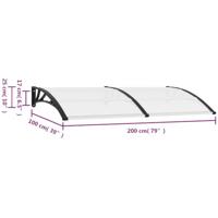 Deurluifel 200x100 cm kunststof wit - thumbnail