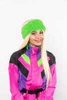 Party Hoofdband Pluche Groen - thumbnail