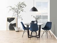 Bendt Eetkamerstoel 'Liva' Velvet, kleur Navy Blue - thumbnail