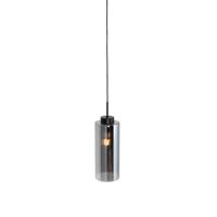 QAZQA Art Deco hanglamp zwart met smoke glas - Laura - thumbnail