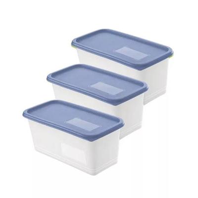 Rotho Domino Diepvriesdozen Etiket Decor 3x1.5L Horizon Blauw/Wit Rotho Domino Diepvriesdozen Etiket Decor 3x1.5L Horizon Blauw/Wit