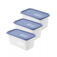 Rotho Domino Diepvriesdozen Etiket Decor 3x1.5L Horizon Blauw/Wit - thumbnail