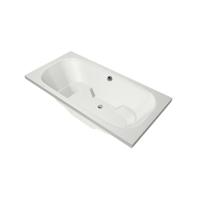 Ligbad Xenz Tanga | Inbouw | 180x90 cm | Incl.Badafvoer | Met overloop | Acryl | Mat wit - thumbnail