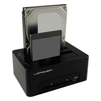 LC-Power LC-DOCK-U3-CR basisstation voor opslagstations USB 3.0 Type-A Zwart - thumbnail