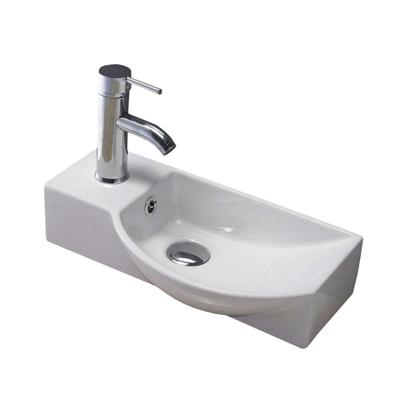 Fontein Sanilux Bee Rechthoek Keramiek met overloop 40x22x12,5 cm Links Fontein Sanilux Bee Rechthoek Keramiek met overloop 40x22x12,5 cm Links