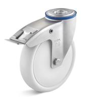 Torwegge Zwenkwiel m/rem polypropyleen ø100 kunststof / boutbevestiging - thumbnail