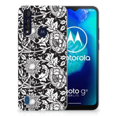 Motorola Moto G8 Power Lite | TPU Case | Black Flowers Motorola Moto G8 Power Lite | TPU Case | Black Flowers